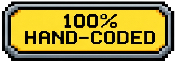 100% hand-coded, see fine print