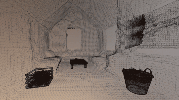 image-blaster turning a 2D image into a 3D explorable scene